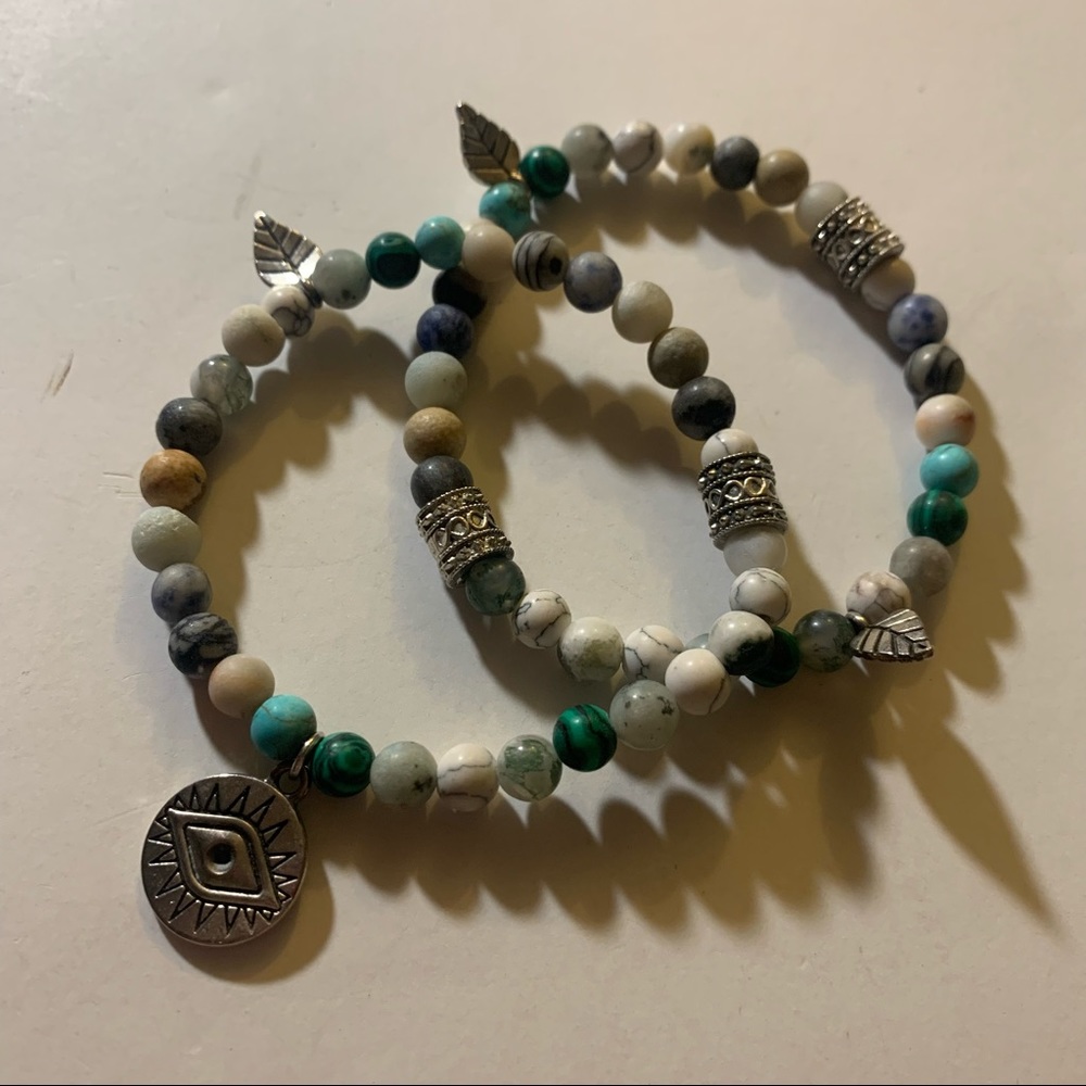 5 for 20 set of 2 boho beaded sewing eye bracelets - Picture 7 of 7